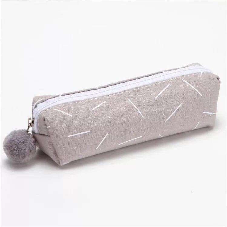 Canvas Pen Bag Middle School Students Simple Stationery Pencil Box