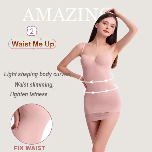Tight Suspender Dress For Shapewear Slimming Bottoming Skirt Support Tummy Corset Womens Clothing - globaltradeleader