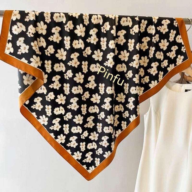 Women's Silk Scarf Strap Retro Tube Top Sun Protection