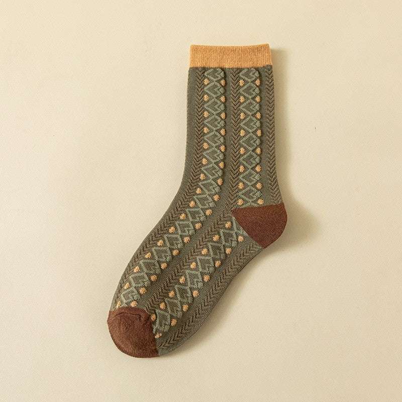 Long-staple Cotton Socks Autumn And Winter Printing - globaltradeleader