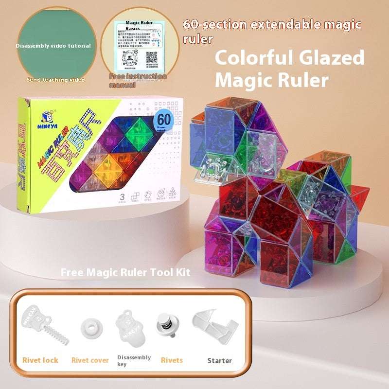 Glass Rubik's Snake Full Set Detachable Toys - globaltradeleader