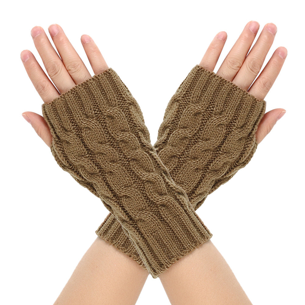 Warm Wool Gloves Winter Men's Open Finger - globaltradeleader