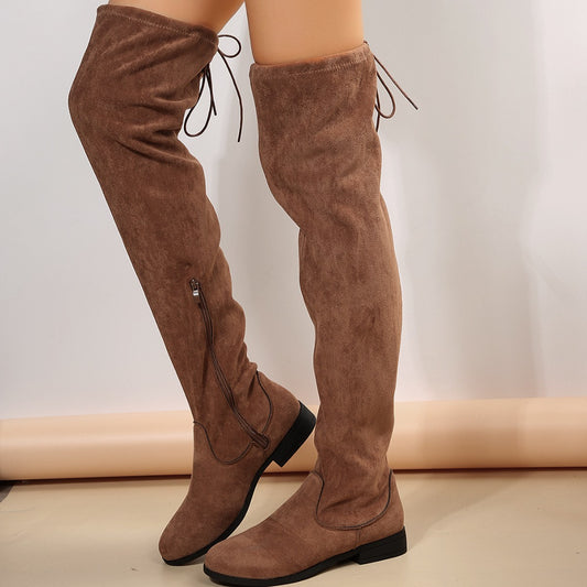 Plus Size Boots Women Over The Knee High Top Martin Boots - globaltradeleader