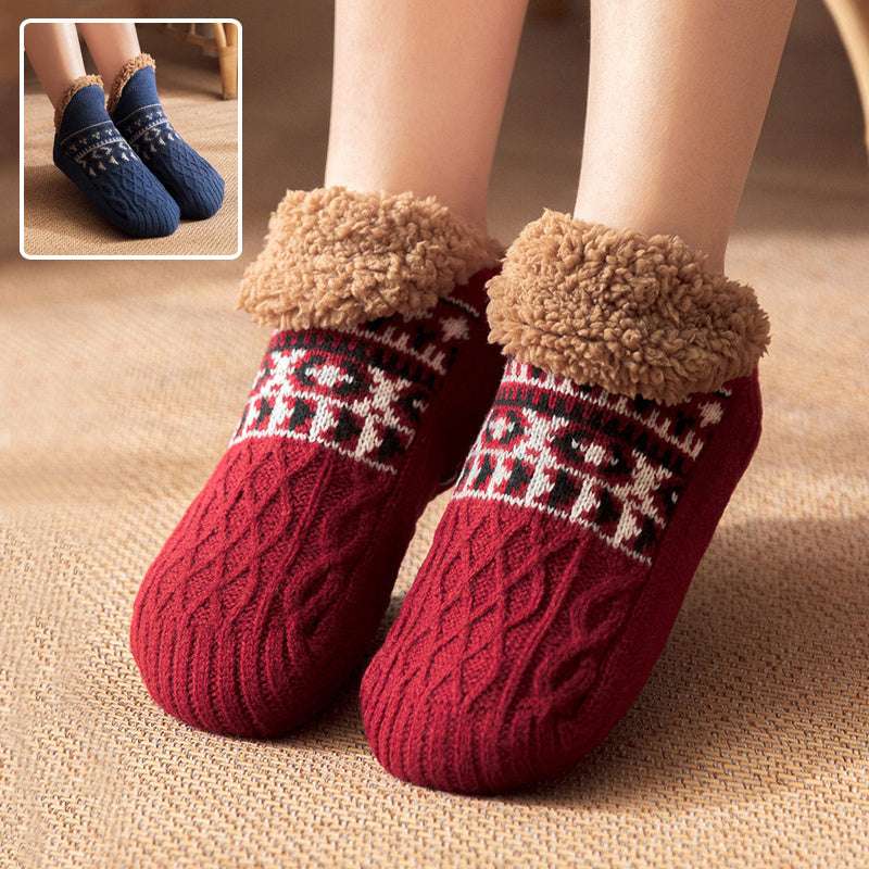 Indoor Home Floor Socks Fall And Winter Warm Non-slip Carpet Socks For Men And Women - globaltradeleader