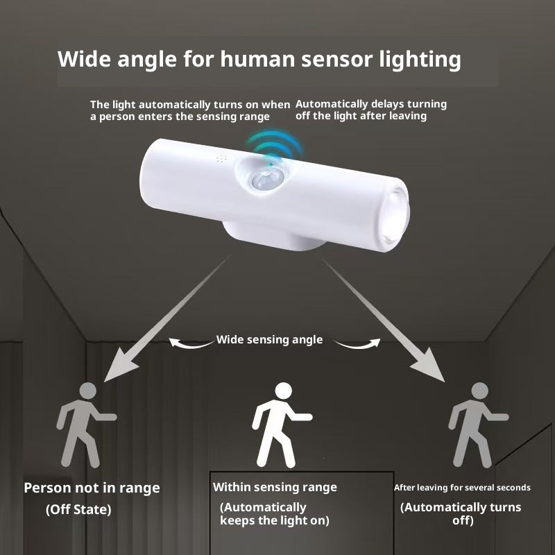 Smart Infrared Sensor Lamp Self-adhesive Magnetic Wall Lamp Charging Small Night Lamp - globaltradeleader