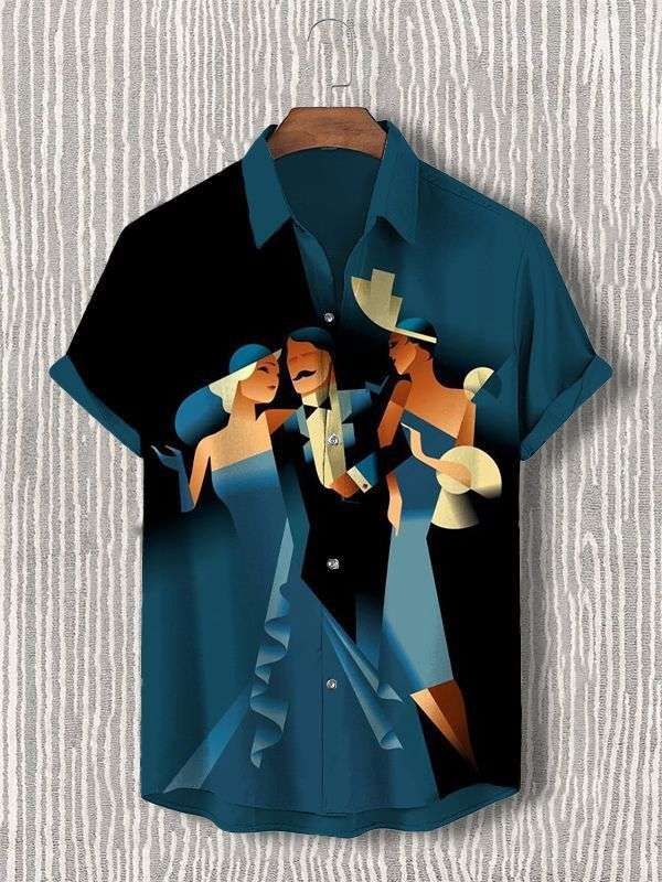 Summer Casual Printed Hawaiian Shirt Men's Vacation - globaltradeleader