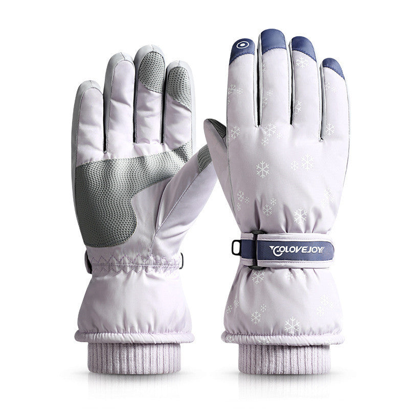 Cycling Three-layer Velvet-filled Cotton-filled Warm Gloves