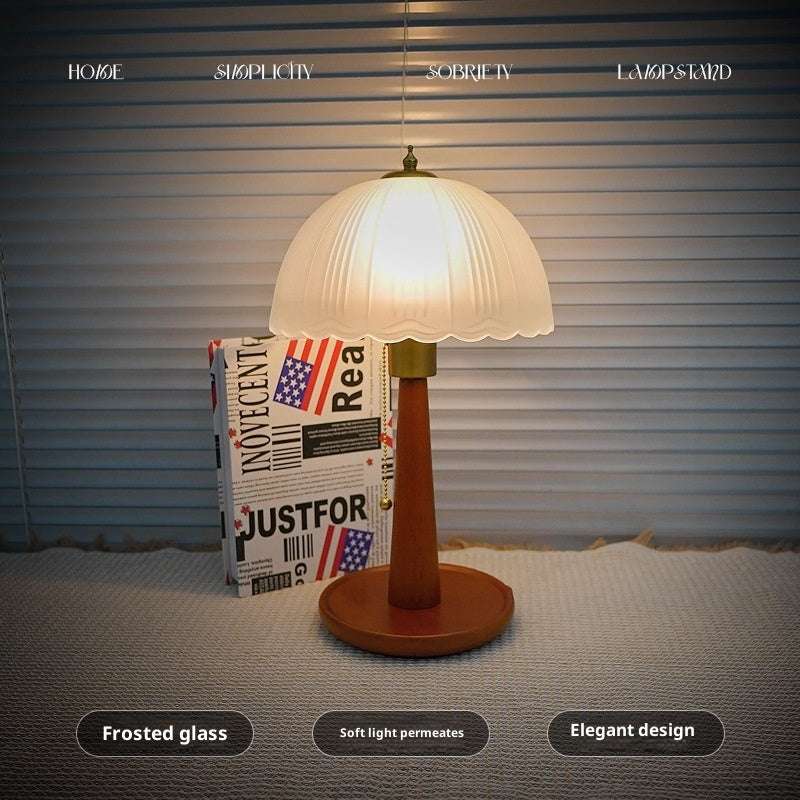 Silent Style Walnut Colors Glass Lamp French High Sense - globaltradeleader