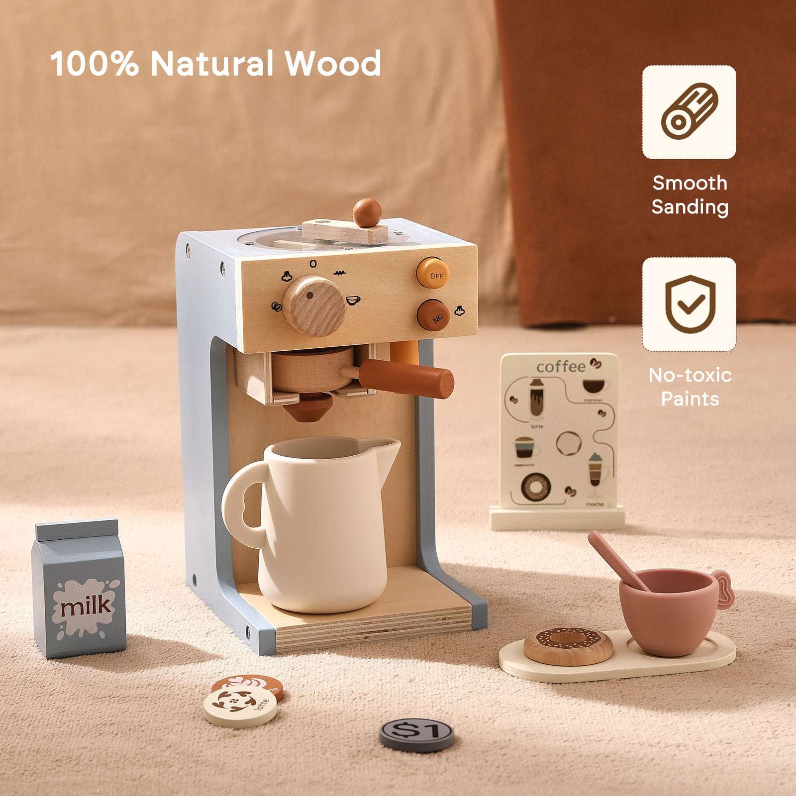 Mini Kitchen Coffee Machine Model Toys - globaltradeleader