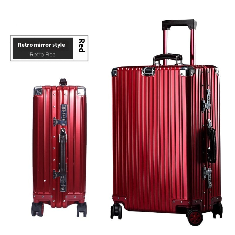 Aluminum Magnesium Luggage Password Trolley Case - globaltradeleader