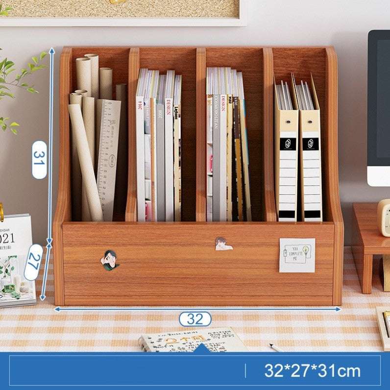 Bookshelf Desktop Office Folder Storage Rack - globaltradeleader