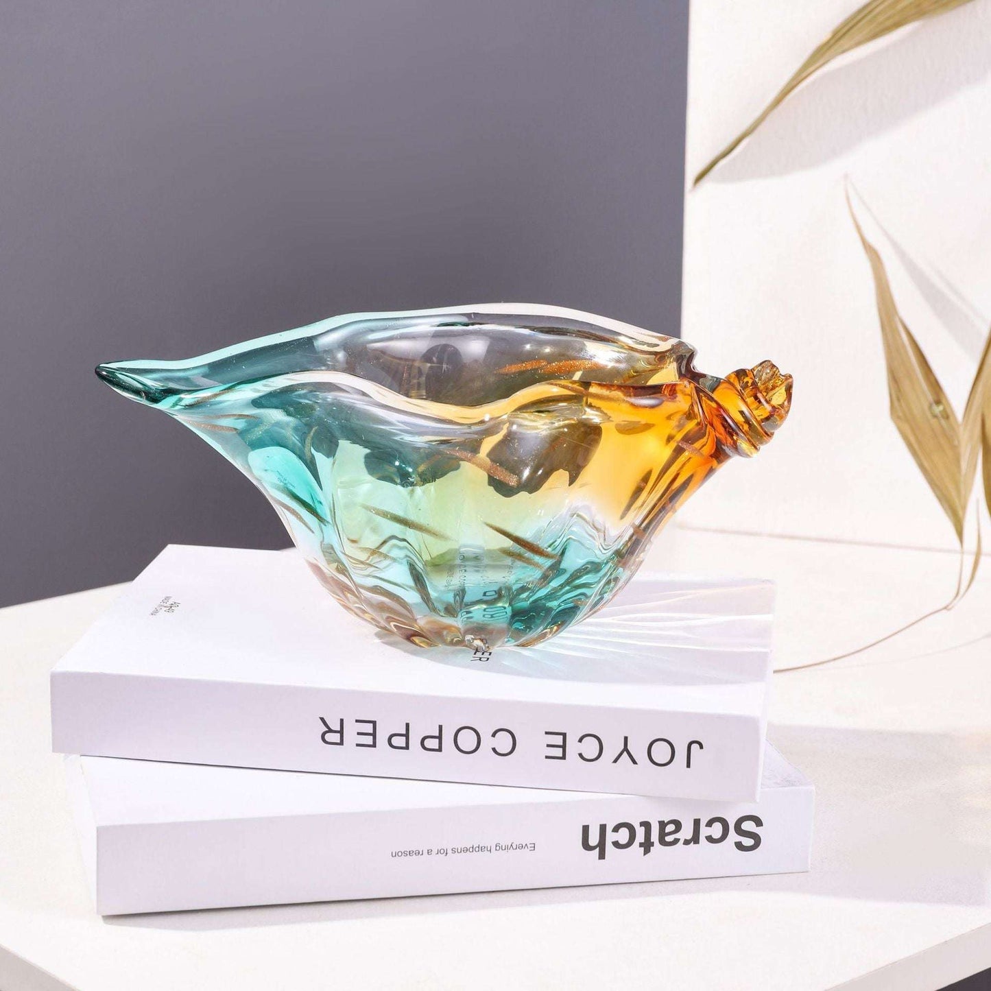 Hand-blown Glass Vase Conch Shell Living Room Crafts Ornaments - globaltradeleader