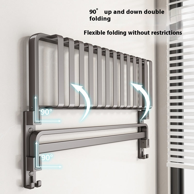 Gun Gray Towel Rack Bathroom Punch-free Bathroom Rack - globaltradeleader