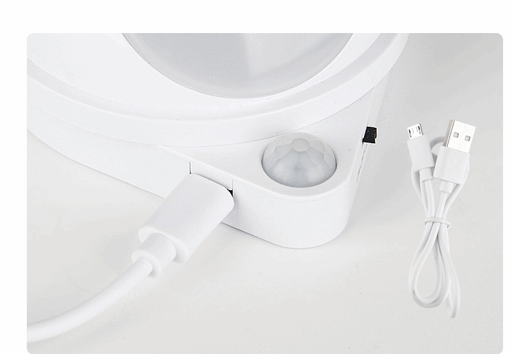 LED Smart Sensor Night Light 360 Degree Rotating Infrared Wireless USB Charging Outdoor Indoor Cabinet Aisle Staircase Wall Lamp