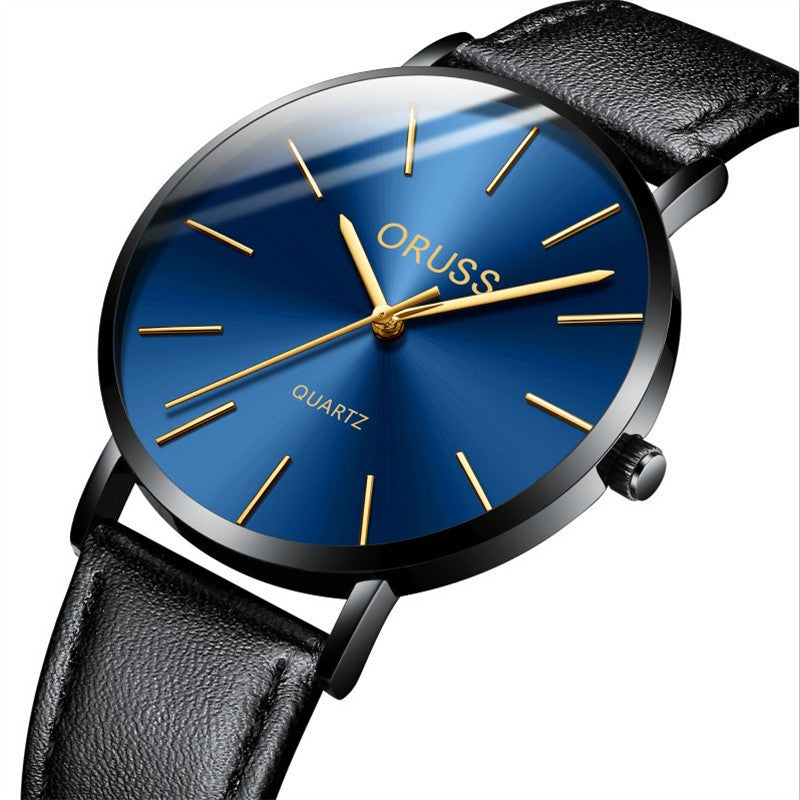 Men's Light Luxury Ultra-thin Belt Watch - globaltradeleader