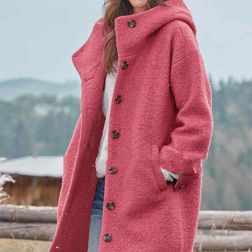 Women's Temperament Thickened Tweed Medium-length Trench Coat - globaltradeleader