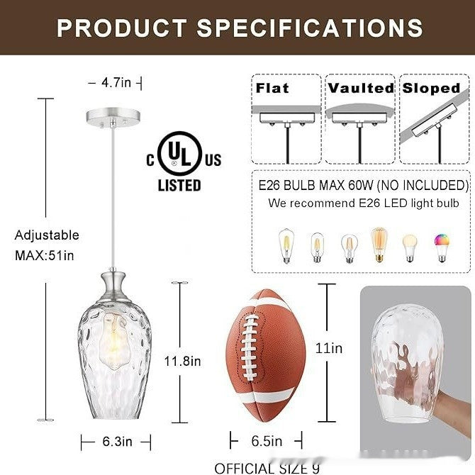 Glass Corridor Kitchen Kitchen Island Restaurant Small Pendant Lamp - globaltradeleader