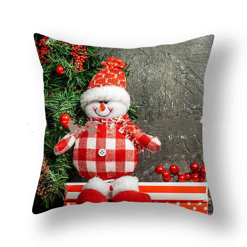 Christmas Pillowcase Cute Snowman Ins