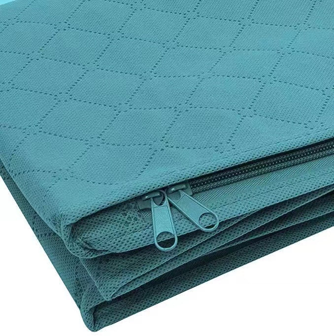 3-Ply Non-woven Fabric Foldable Storage Bag For Quilt And Pillow 49x36x21cm