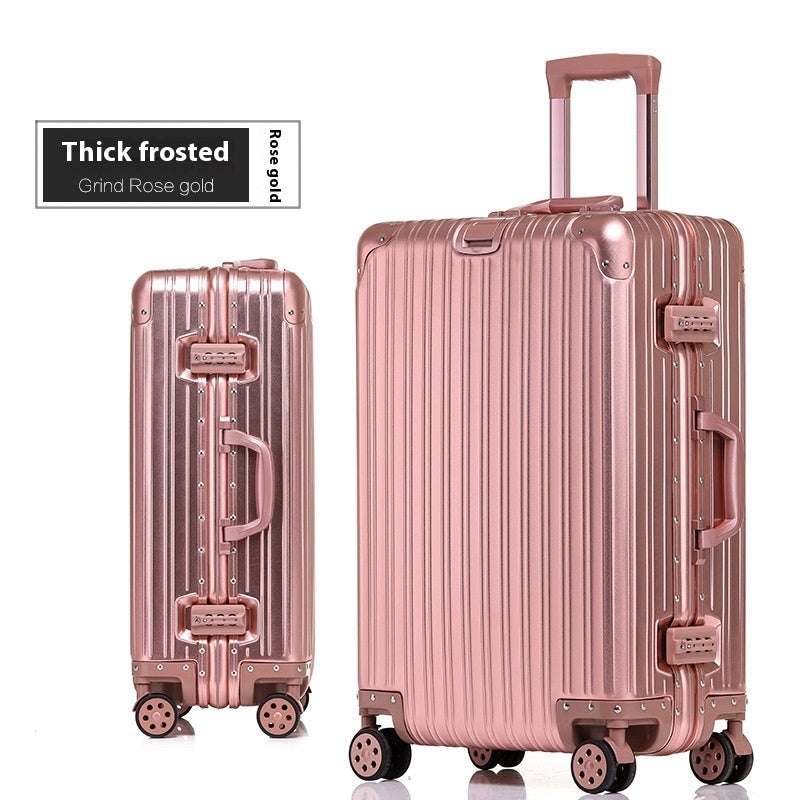 Aluminum Magnesium Luggage Password Trolley Case - globaltradeleader