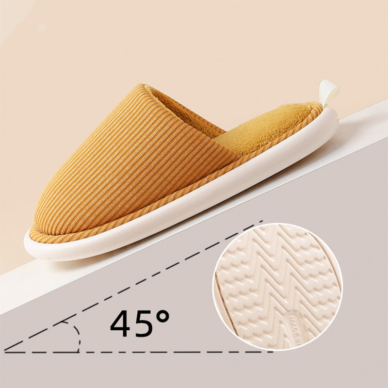 Winter House Slippers Eva Sole Anti-slip Soft Furry Plush Slippers Women's Footwear Floor Shoes