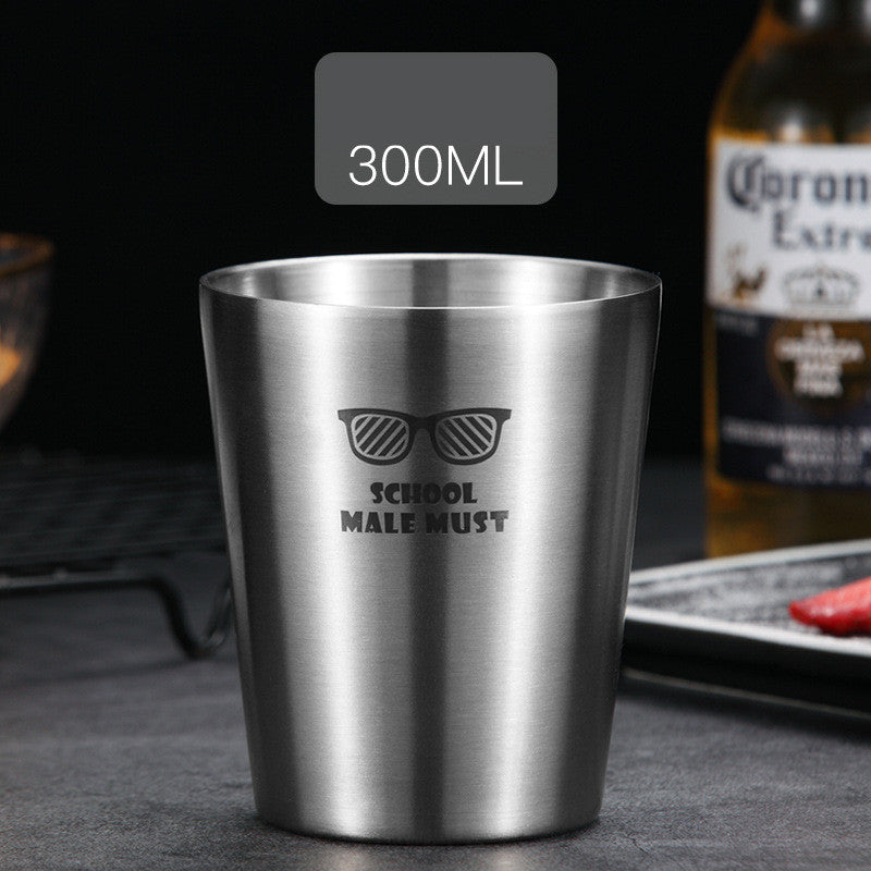 304 Stainless Steel Drop-proof Household Beer Mug