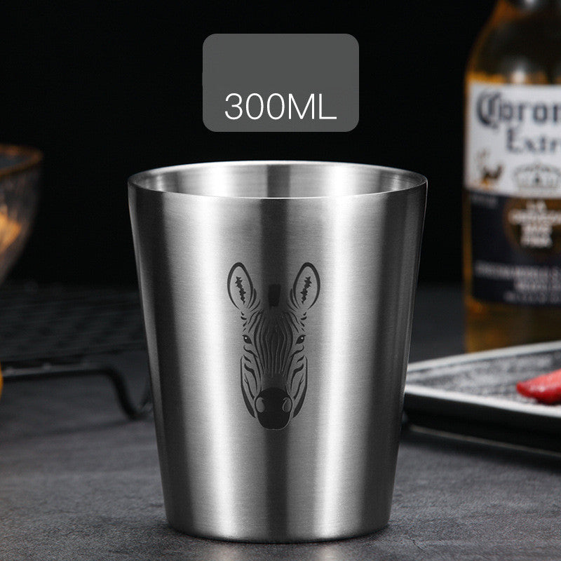 304 Stainless Steel Drop-proof Household Beer Mug