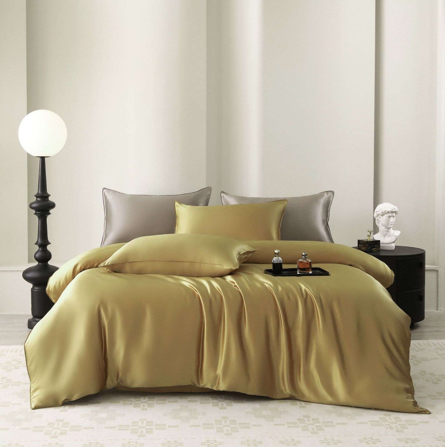 Silk Four-piece Set 19 M Pure Color - globaltradeleader