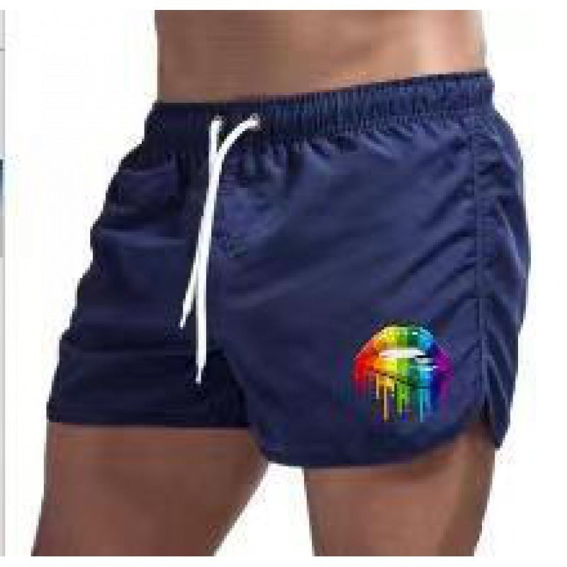 Hawaiian Letter Beach Split Shorts - globaltradeleader