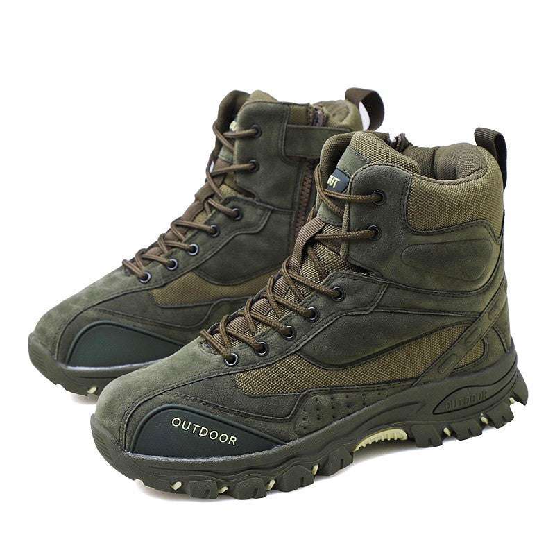 Men's Warm Snow Boots Cowhide Leather Military Shoes Men Waterproof Winter Boots - globaltradeleader
