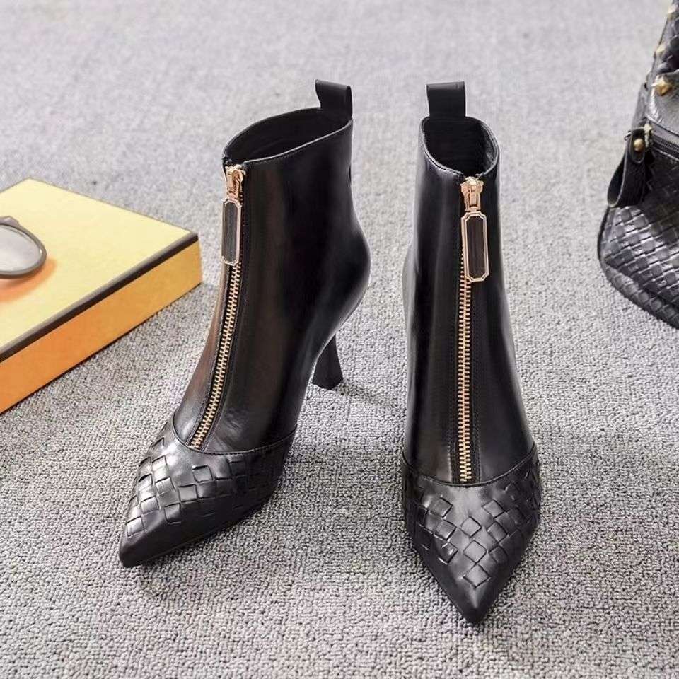 Pointed Toe Stiletto Heel Ankle Boots For Women - globaltradeleader