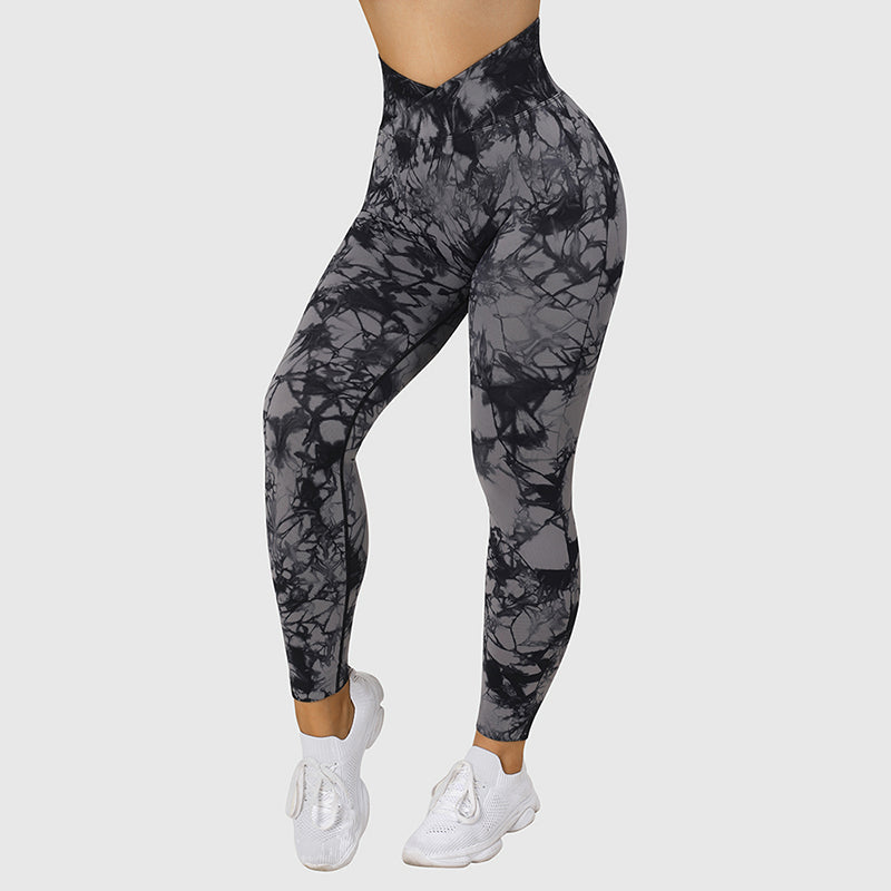 Seamless Tie Dye Leggings Women Yoga Pants Push Up Sport Fitness Running Gym Leggings - globaltradeleader