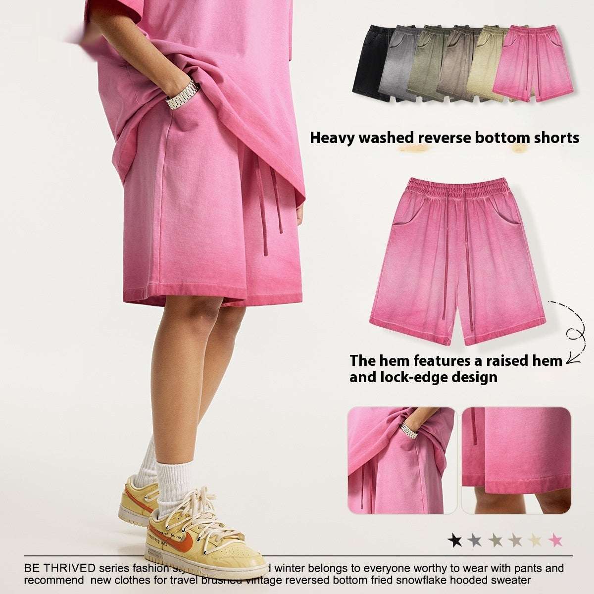 Heavy Drawstring Leisure Sports Pants Fashion Brand Retro Reverse Bottom Fried Fifth - globaltradeleader