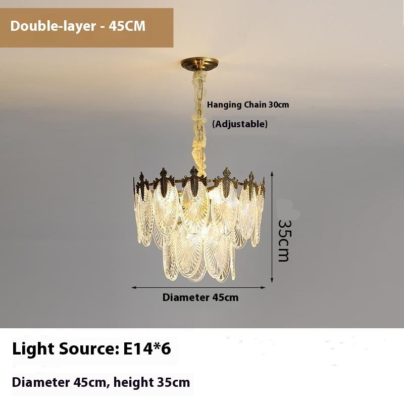 Glass Chandelier Living Room Simple Creative Bedroom Chandelier - globaltradeleader