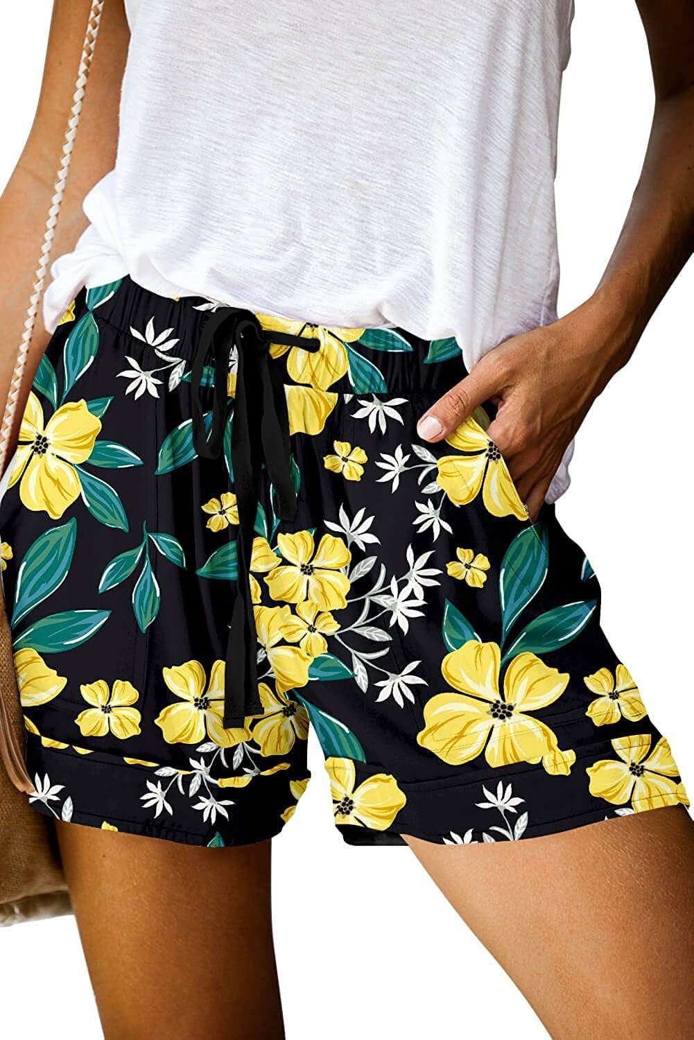 Summer Printed High Waist Straight Shorts Women's Casual Pants - globaltradeleader