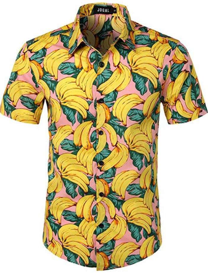Printed beach short sleeve shirt - globaltradeleader