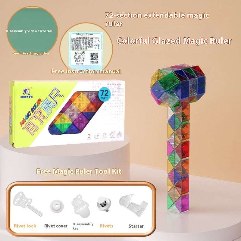 Glass Rubik's Snake Full Set Detachable Toys - globaltradeleader