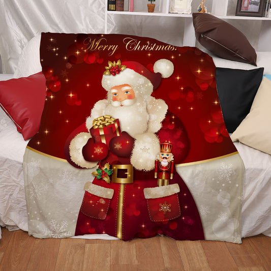 Christmas Series Digital Printing Double-sided Flannel Blanket