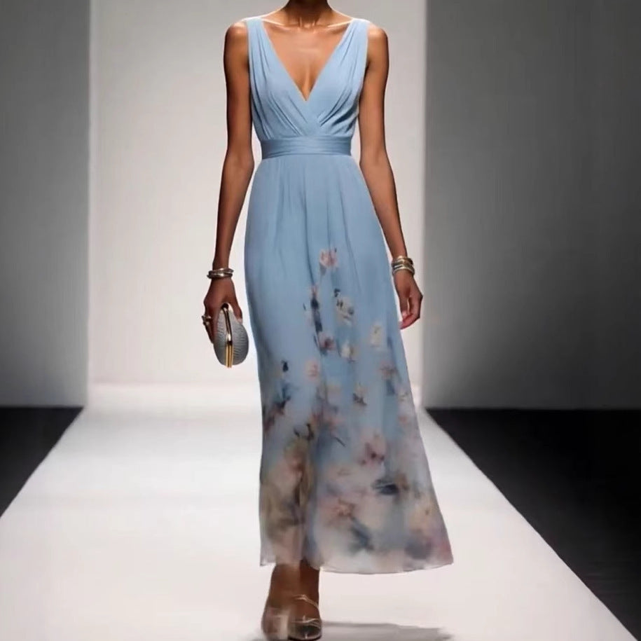 Evening Gown Elegant V-neck Dress - globaltradeleader