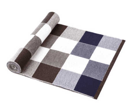 Men's scarf wool plaid scarf scarf winter scarf processing wholesale gift ladies knitting stitching