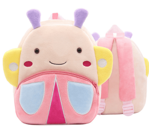 Children School Backpack Cartoon Rainbow  Design Soft Plush Material For Toddler Baby Girls Kindergarten Kids School Bags