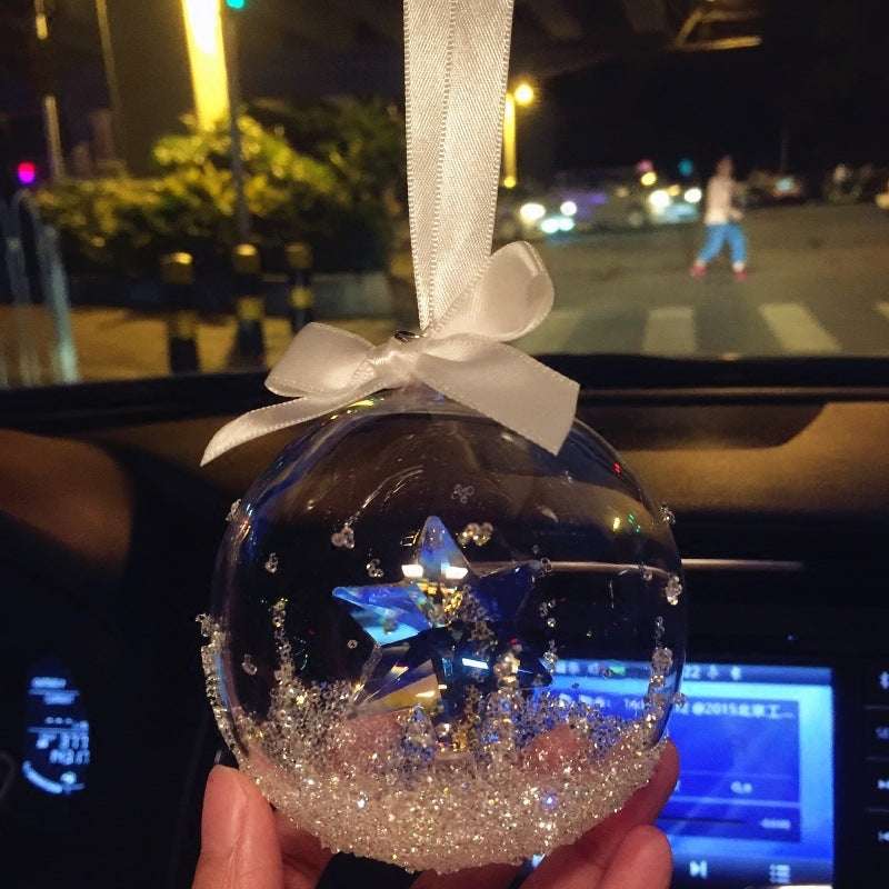 Car Fashion Christmas Crystal Ball Pendant