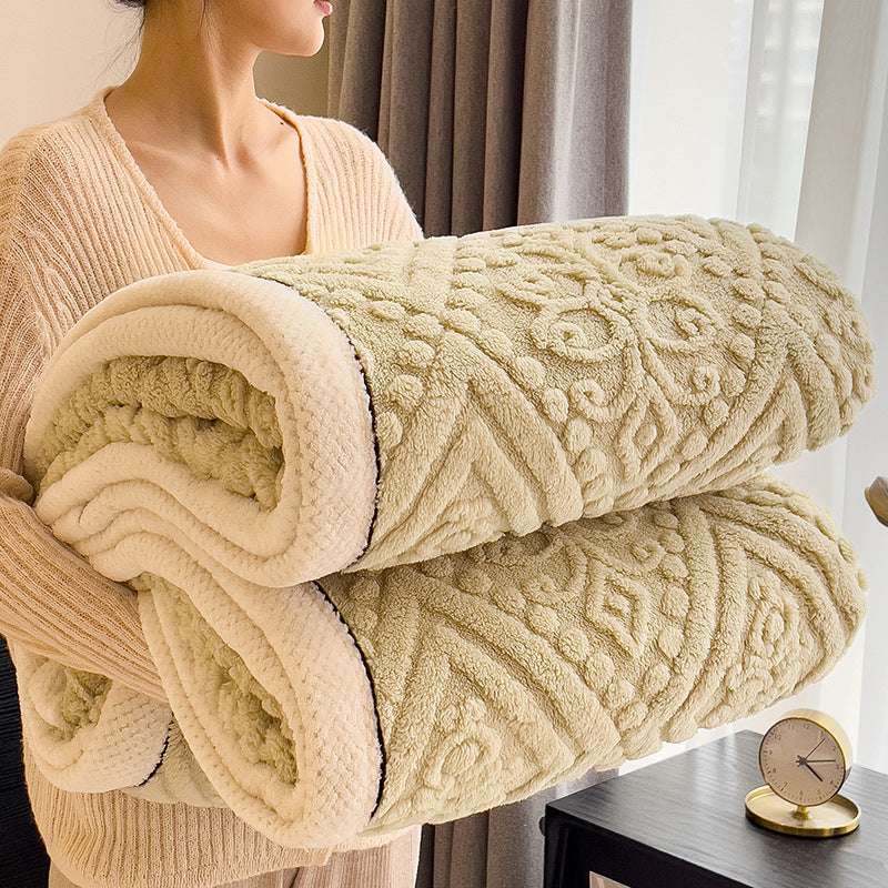 Class A Carved Velvet Blanket Double-sided Thick Blanket - globaltradeleader