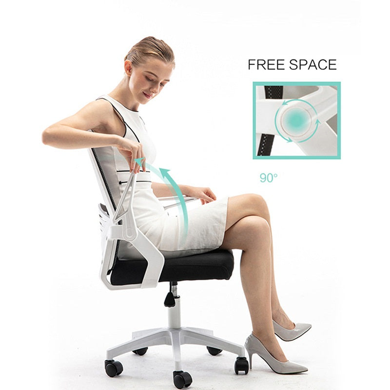 Office Seating Mesh Chair Lifting Rotating Computer Chair Household Bow Conference Ergonomic Chair - globaltradeleader