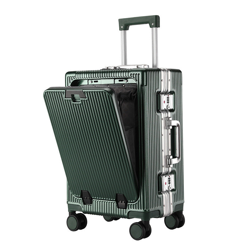 Trolley Aluminum Frame Large Capacity Front Opening Luggage - globaltradeleader
