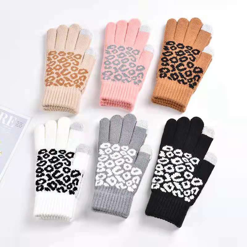 Winter Touch Screen Gloves Knitted Jacquard Men's And Women's Fingers - globaltradeleader