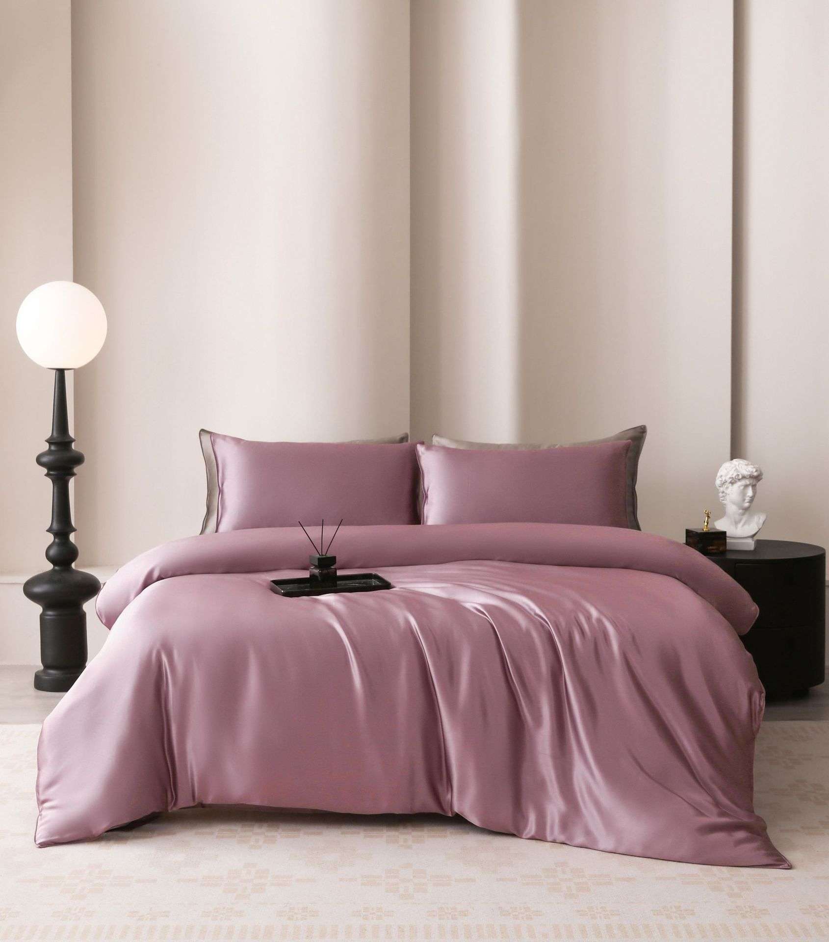 Silk Four-piece Set 19 M Pure Color - globaltradeleader