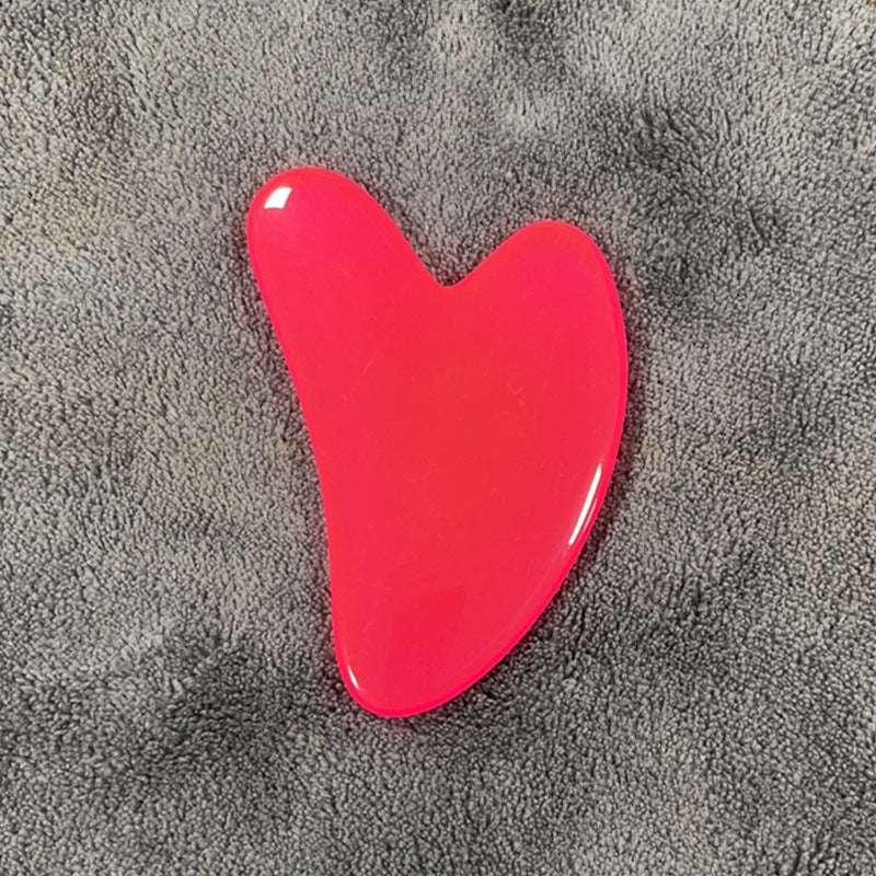 Resin Beeswax Heart-shaped Facial Scraper