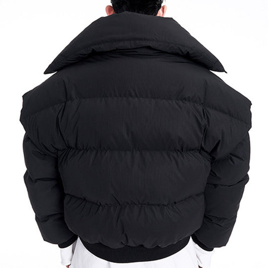 Short Large Collar Profile Thicken Cotton Clothes Coat - globaltradeleader