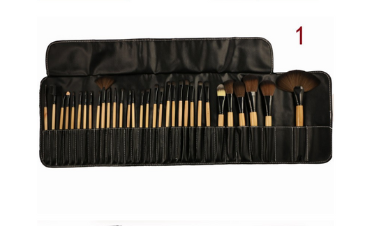 32 black wood color rayon makeup brush professional makeup brush set